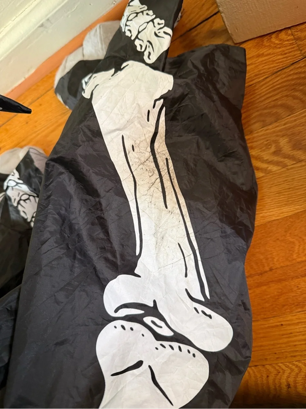 Kids Inflatable Black Skeleton Pterodactyl Costume